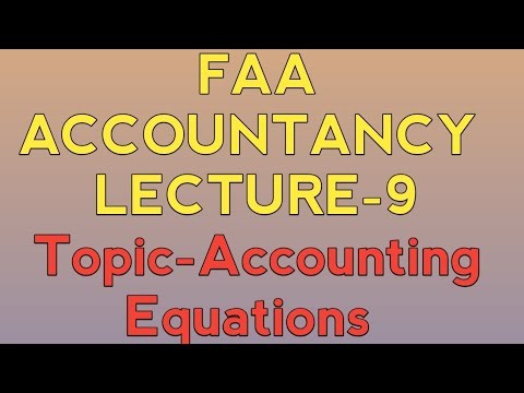 FAA JKSSB LECTURE-9 Topic Accounting Equations