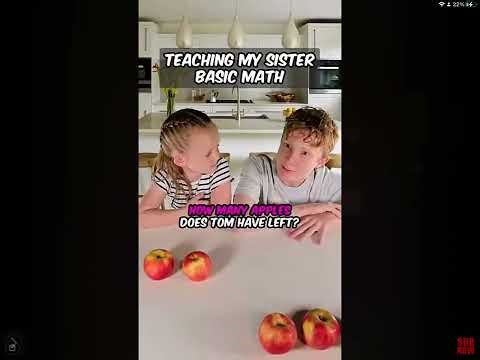 Teaching my sister basic math