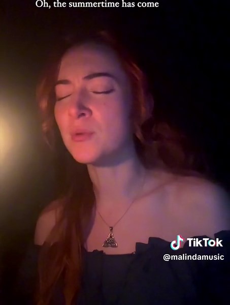 Scottish Celtic Singer Performs Folk Song Wild Mountain Thyme