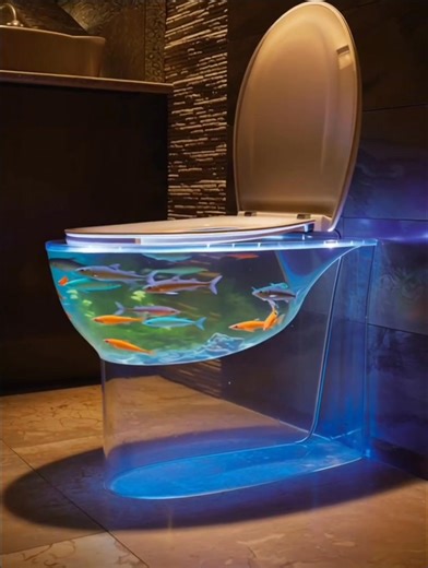#techtuesdays Who knew a toilet could be a serene underwater escape? Transform your throne into an underwater paradise! 🌊✨ This toilet is swimming with creativity and tech. This innovative toilet design pushes the boundaries of traditional bathroom fixtures, merging functionality with artistic expression. The aquarium feature at the base of the toilet not only serves as a unique aesthetic but also cleverly repurposes space that often goes unnoticed. Imagine turning a mundane bathroom into an ey