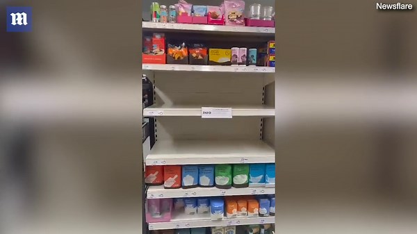 Egg shortage in the UK leaves empty shelves in Sainsbury's