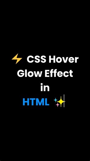 CSS hover glow effect in html using css #html #coding #cssfilters #htmlpro #cssdiner #cssanimation