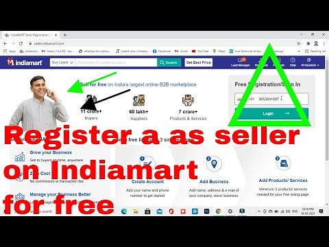 Register a as seller on Indiamart for free || how to login in indiamart as seller .