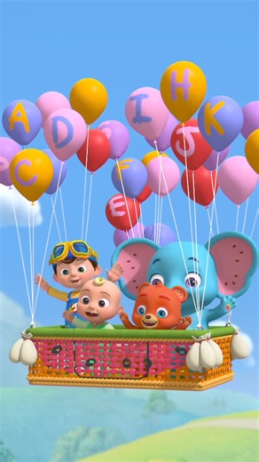 Carpooling to preschool in a giant balloon basket > Keep riding the back to school vibe with JJ’s Animal Time on Kidoodle.TV. #kidoodletv | CoComelon