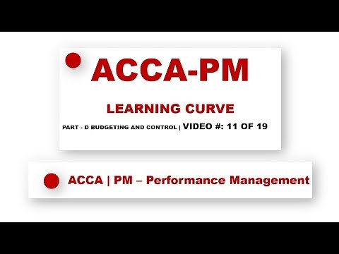 ACCA PM | Quantitative techniques - Learning Curve • ‪@financeskul‬
