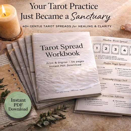 Tarot Journal, Printable Planner Workbook, Daily Card Reading Spreads, Tarot Guidebook - Etsy