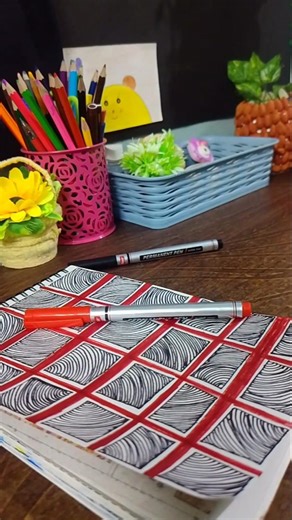 Easy Zen Doodle Drawing Tutorial #art #beginners #doodle #zentangle #shorts
