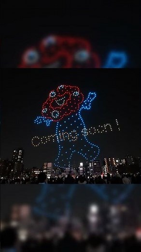 ミャクミャクと大阪名物が空に舞う！大阪･関西万博開幕直前スペシャルドローンショー Short #ドローンショー #droneshow