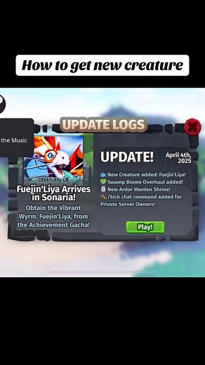 Unlocking the New Creature in Sonaria Roblox