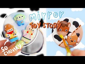 DIY toy story mirrors from polymer clay! SO CUTE, SO CHONKY ✨ SO USEFUL! ✨