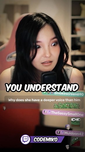CodeMiko on Instagram: "Scary Real Voice Reveal 😳 #funny #memes #comedy #streamer #twitch"