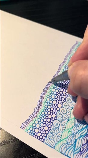 Ocean Patterns & Calm Drawing ✨ Relaxing Art Process