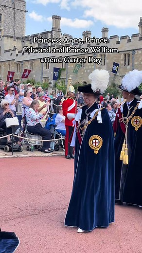 Princess Anne, Prince Edward and Prince William attend the Garter Day ceremony at Windsor Castle #fyp #windsor #windsorcastle #princewilliam #princessanne #princeedward #royalfamily #garterday #royals #royal | British Royal Family