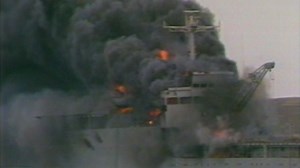 Falklands 30th anniversary: Sir Galahad ablaze