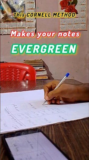 Cornell method of notes making #shorts