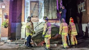 Neighbours describe hearing metal and glass breaking as balcony collapsed
