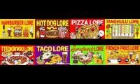 Mix of 8 videos from youtube : injef 8 parison to food lore