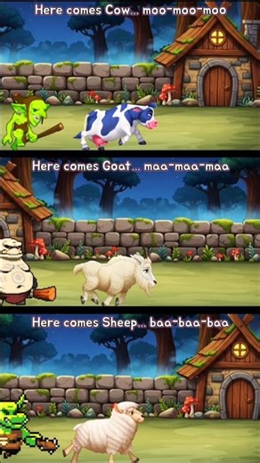 Goblin Animal Run Song with Farm Sounds #animalsoundsforkids #cocomomokidstv #animalsounds