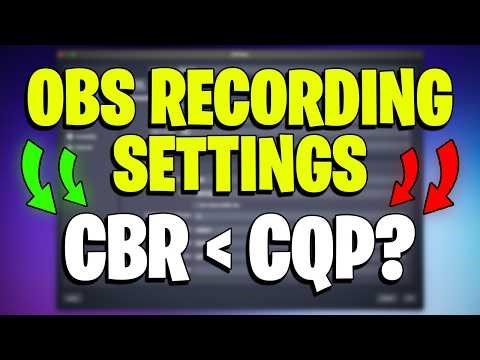 OBS Recording Settings for Gaming 🎮 Best Quality + Small File Size (CBR or CQP?)