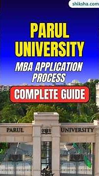 Parul University MBA Application Process 2026–27 | How to Apply? Important Docs #paruluniversity