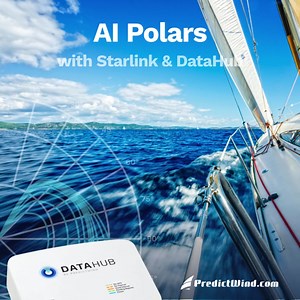Introducing PredictWind's AI DataHub Boat Polar – a game-changer for sailors worldwide. 🌐 Let AI constantly analyze your automated boat polars while factoring wave forecast, giving you access to highly accurate weather routing. | PredictWind