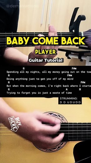 Guitar Chords Tutorial: Baby Come Back for Beginners