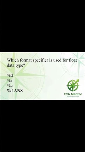 Which format specifier is used for float data type