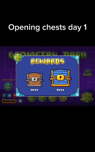 Opening chests GD #geometrydash