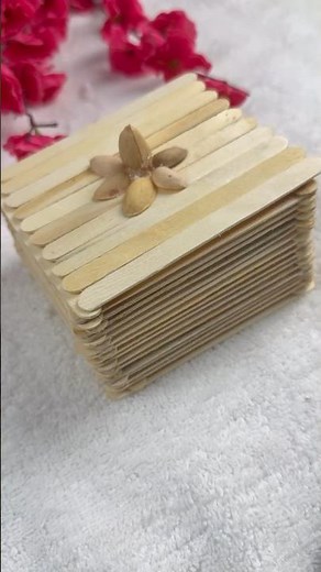 DIY Popsicle Stick Box | Easy Craft Idea | Best Out of Waste #diy #shorts #craft #craftideas