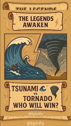 🤯 Unstoppable Tsunami vs Raging Tornado! Who Conquers the Chaos? 🌊🌪️ #EpicifyShorts