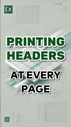 Repeat EXCEL Table Headers on Every Page!#shorts #excel