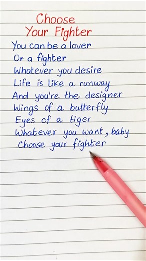 Choose your fighter lyrics | song by @avamax #lyricvideo #song #lyrics #trending