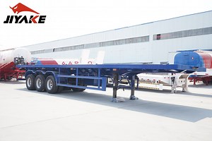 [Hot Item] High Quality 40FT Container Tri Axle Semi Flatbed Truck Trailer Sale in Dubai