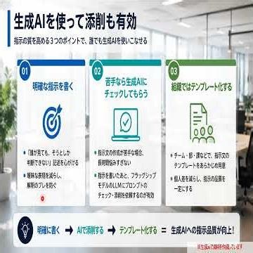 指示プロンプトの基礎 ～生成AIを使いプロンプト添削～