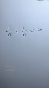 Find n | Mathematics Genius
