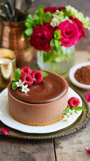 3 ingredient chocolate cheesecake that tastes absolutely amazing