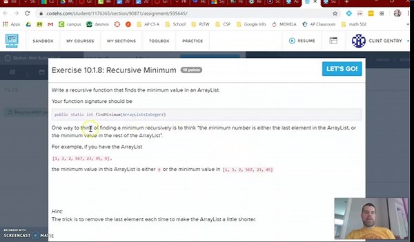 CS A Section 10.1 CodeHS examples