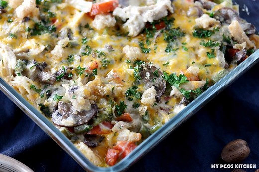 Keto Turkey Leftover Casserole Recipe - My PCOS Kitchen