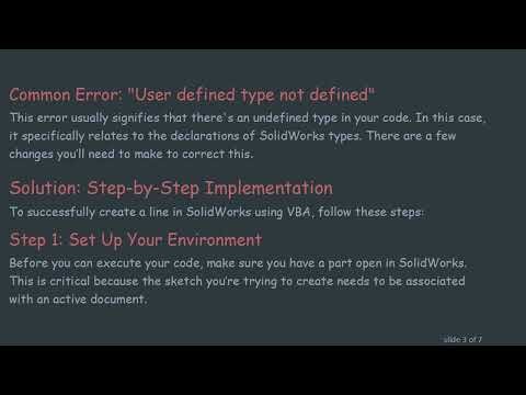 Creating a Line in SolidWorks VBA