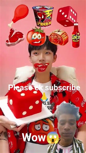 random red color food mukbang2?😱 #shorts #shotfeed #viralshort