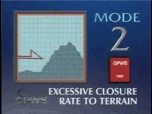GPWS Mode 2 - Excessive terrain closure rate
