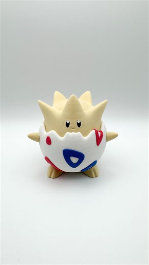 Polymaker on Instagram: "Print’em all ! The most iconic pokemon of the second generation? Let’s go for Togepi !! Models for FREE in bio. Print it you will need PolyTerra PLA filaments from @polymaker_3d Sapphire Blue, Lava Red, Cotton White and Charcoal Black, Cream Happy Printing !!"
