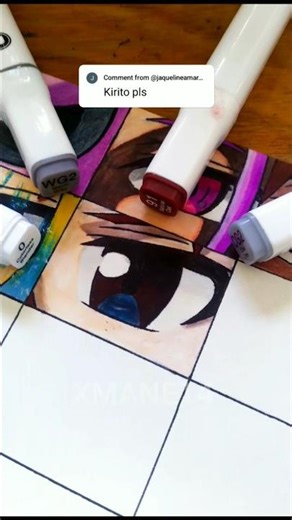 Anime - Kirito drawing✨️ |From Sword Art Online#shorts#drawing#xmane14#kirito#swordartonline@XMANE14