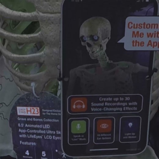 Ultra Skelly Halloween Animatronic at Home Depot