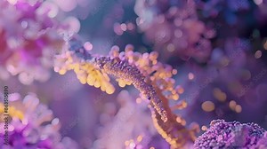 Highresolution animation of a transcription factor protein binding to a specific DNA sequence initiating gene expression.