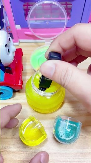 Satisfying Slime ASMR – Full Color & Yellow Clear Slime | ASMR Video