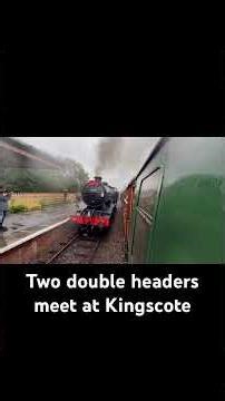 Two double headers meet at Kingscote giants of steam #bluebellrailway #locomotive #train #railways