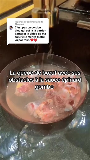 Réponse à @Abogue6 La queue de bœuf avec ses obstacles à la sauce épinard gombo #cuisine #creatorsearchinsight #cookwithme #gabontiktok🇬🇦 #lessaveursdemimilacaviar @.