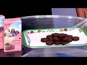 Getting the first taste of the new Girl Scout Cookie: Exploremores