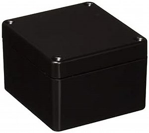 BUD Industries AN-1319-AB IP68 Aluminum Enclosure with Screws 3.1" L x 2.9" W x 2.1" D, Black